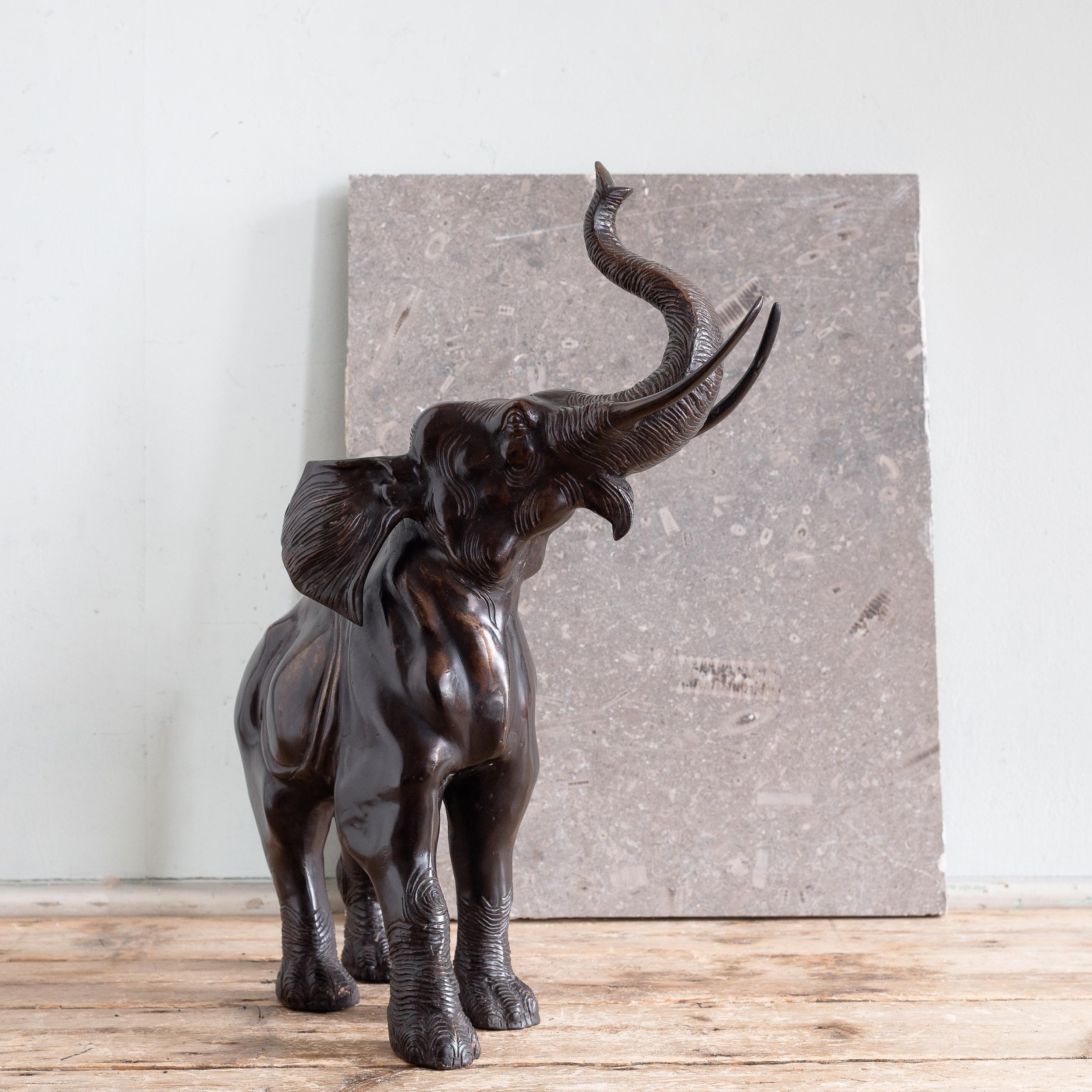 Japanese Bronze of an Elephant For Sale 3