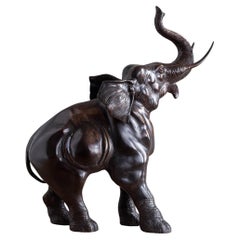 Bronze japonais d'un éléphant