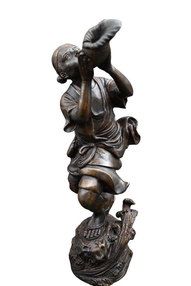 Okimono japonés de bronce , periodo Edo Japonés en venta