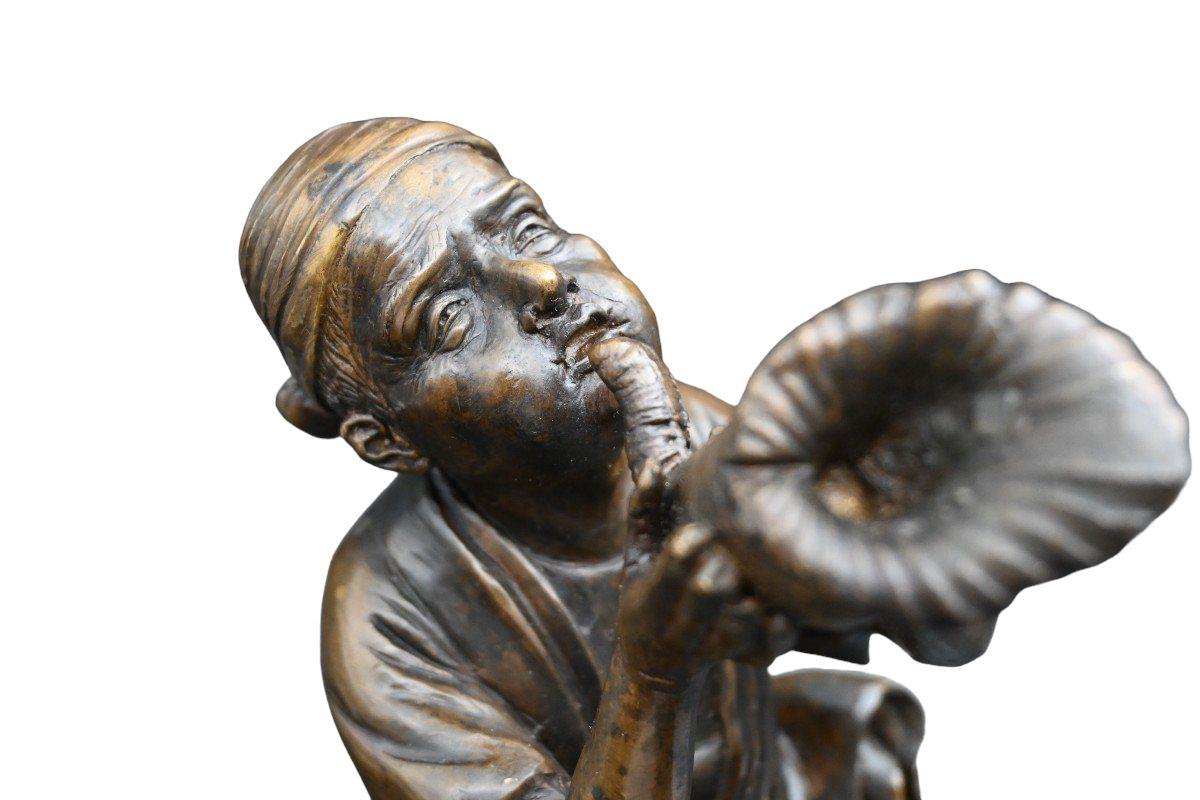 Okimono japonés de bronce , periodo Edo Bronce en venta