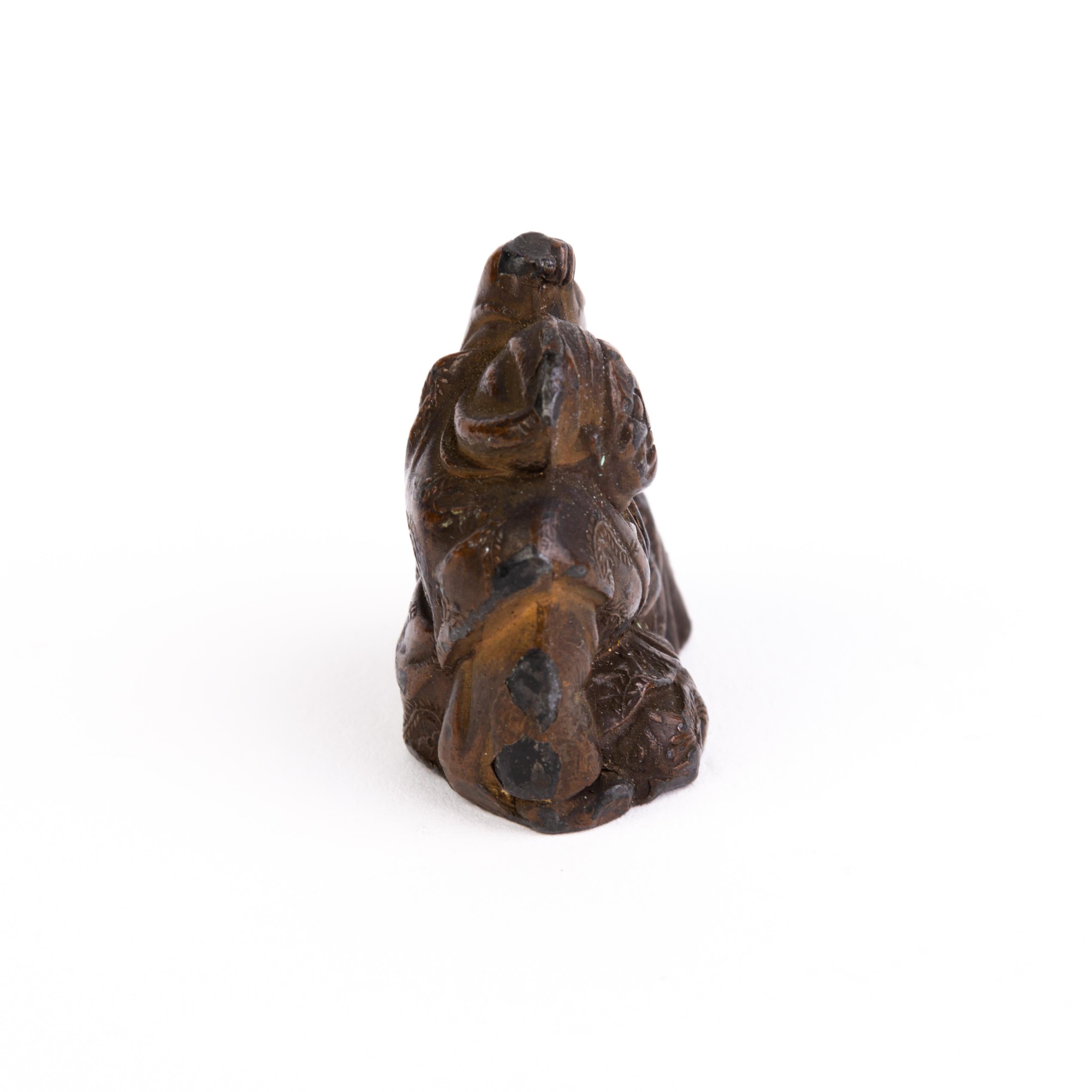 In good condition
From a private collection
Free international shipping
Japanese Bronze Netsuke Inro Meiji Sculpture 