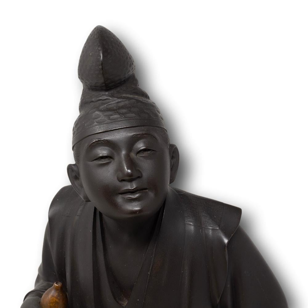 Sculpture japonaise d'Okimono en bronze par Yamamoto Kozan en vente 3