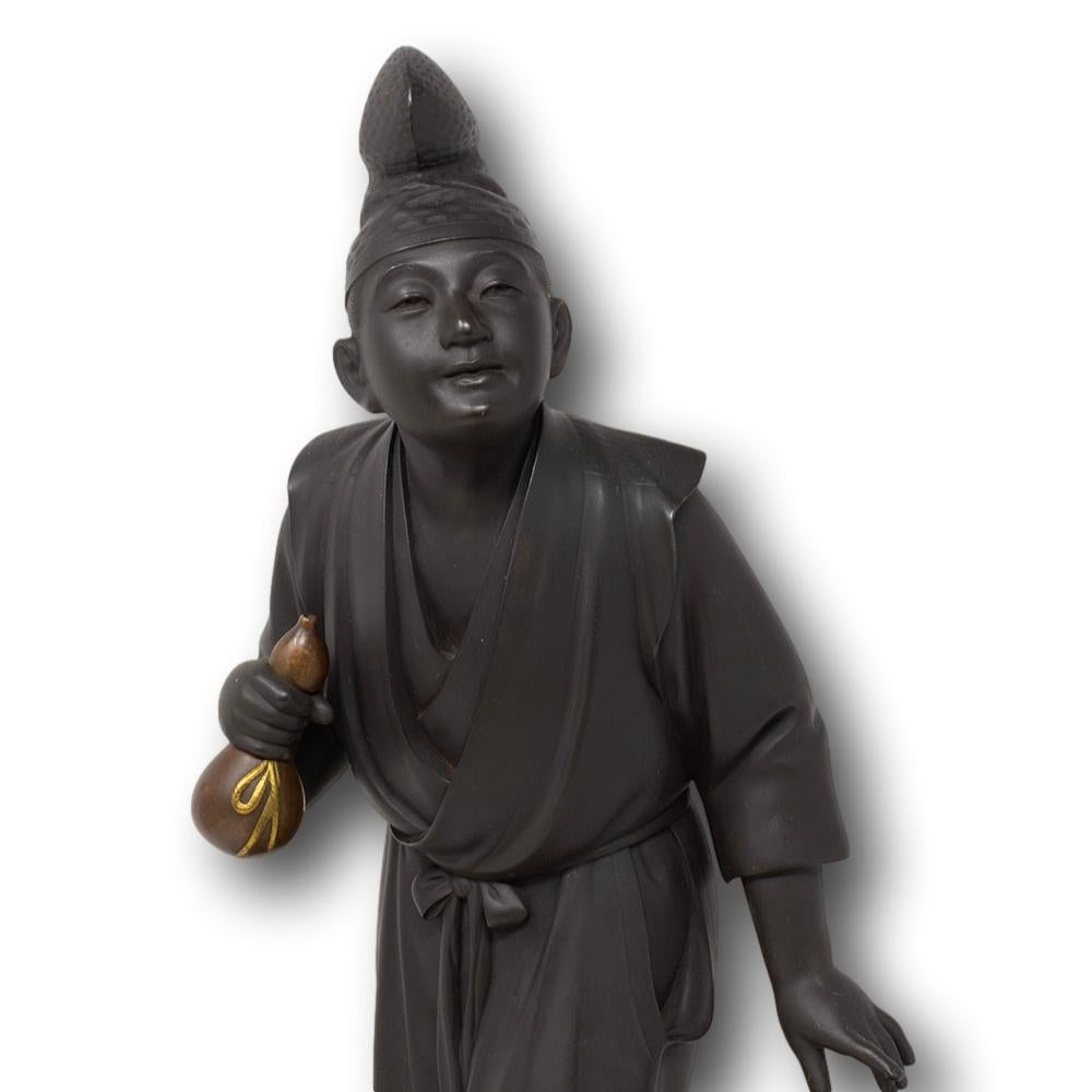 Sculpture japonaise d'Okimono en bronze par Yamamoto Kozan en vente 4
