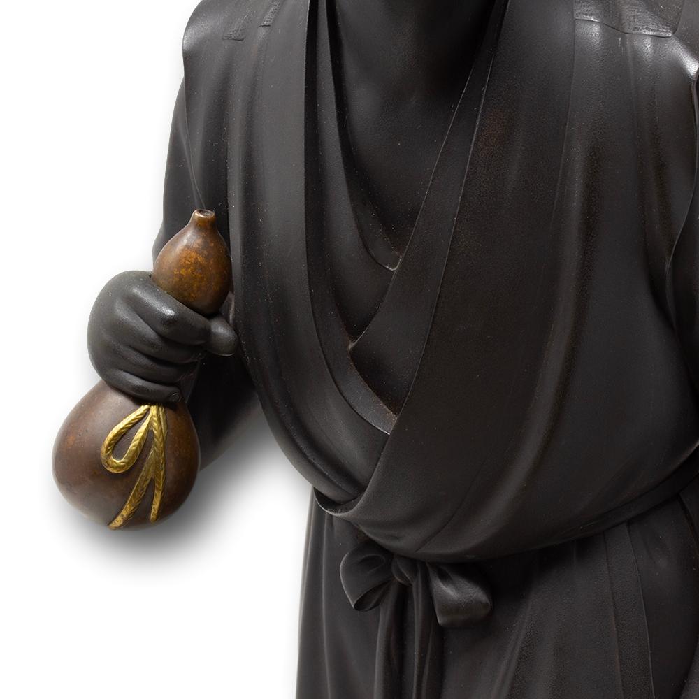 Sculpture japonaise d'Okimono en bronze par Yamamoto Kozan en vente 5