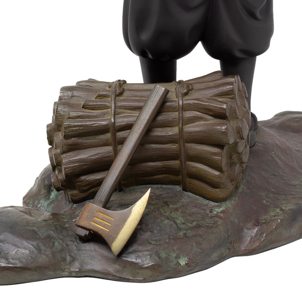 Sculpture japonaise d'Okimono en bronze par Yamamoto Kozan en vente 9