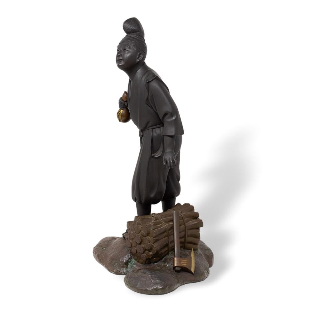 Moulage Sculpture japonaise d'Okimono en bronze par Yamamoto Kozan en vente