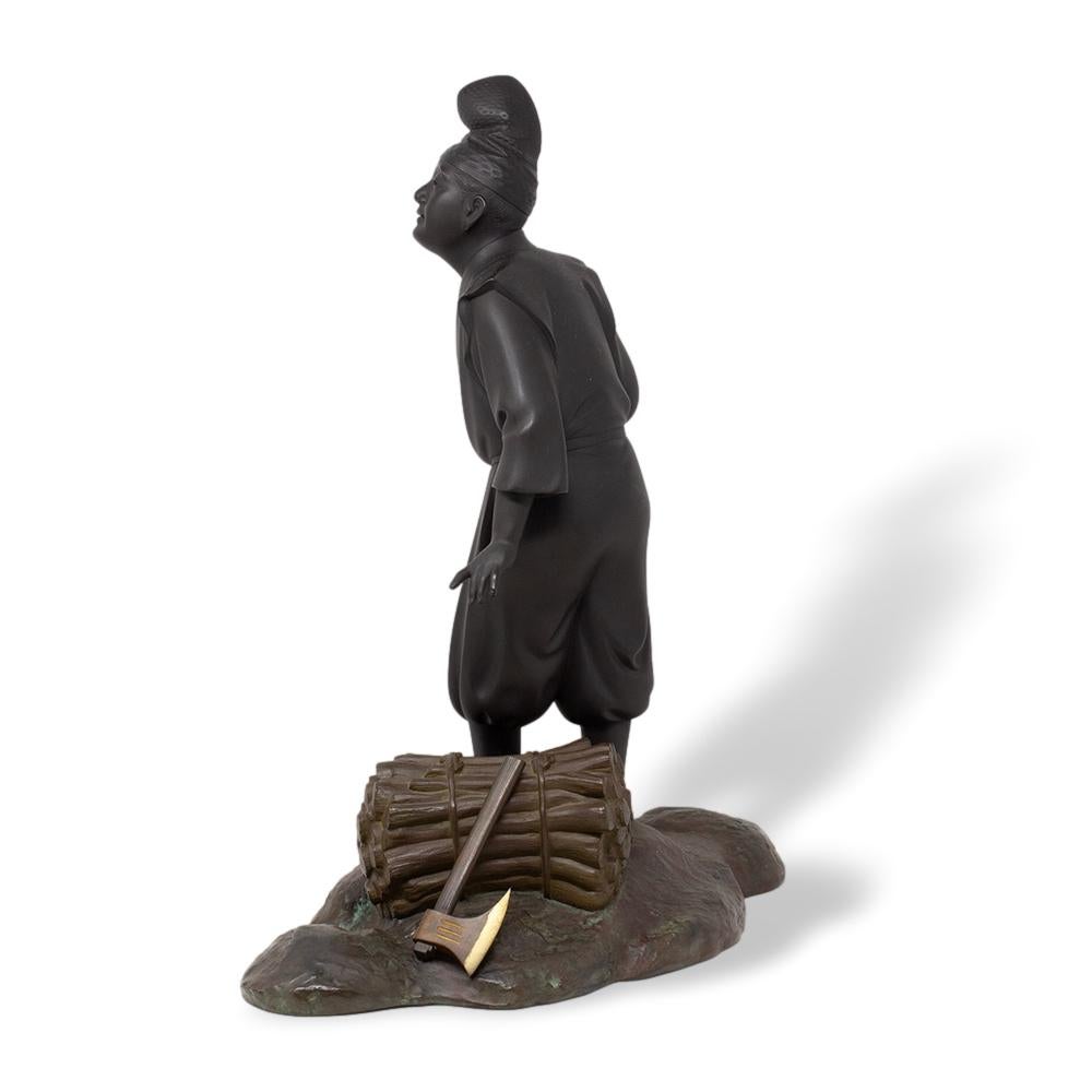 Sculpture japonaise d'Okimono en bronze par Yamamoto Kozan Bon état - En vente à Newark, England