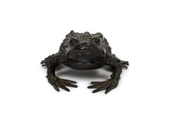 Japanese bronze okimono toad (sculpture)