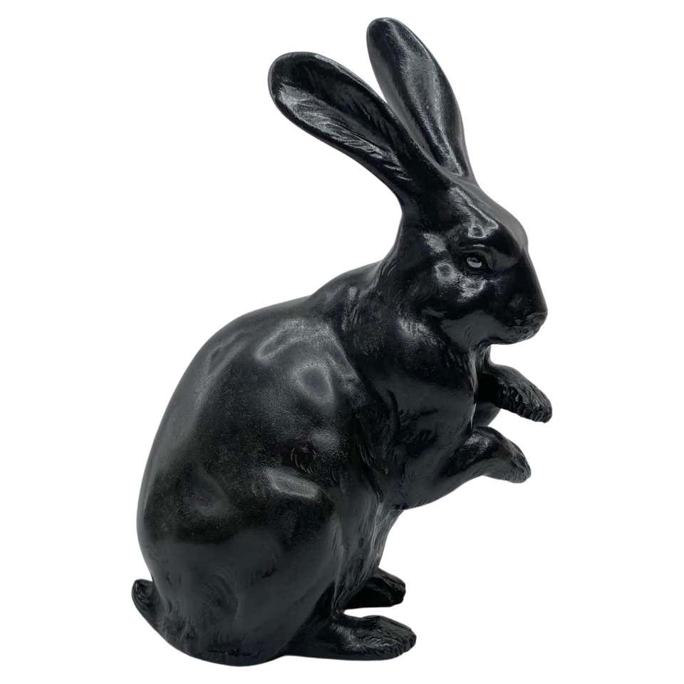 Japanese Bronze Rabbits - 20 For Sale on 1stDibs | rabbit bronze ...