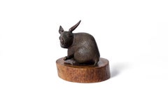 Japanese Bronze Rabbit Sculpture, Meiji Period, Late 19th Century