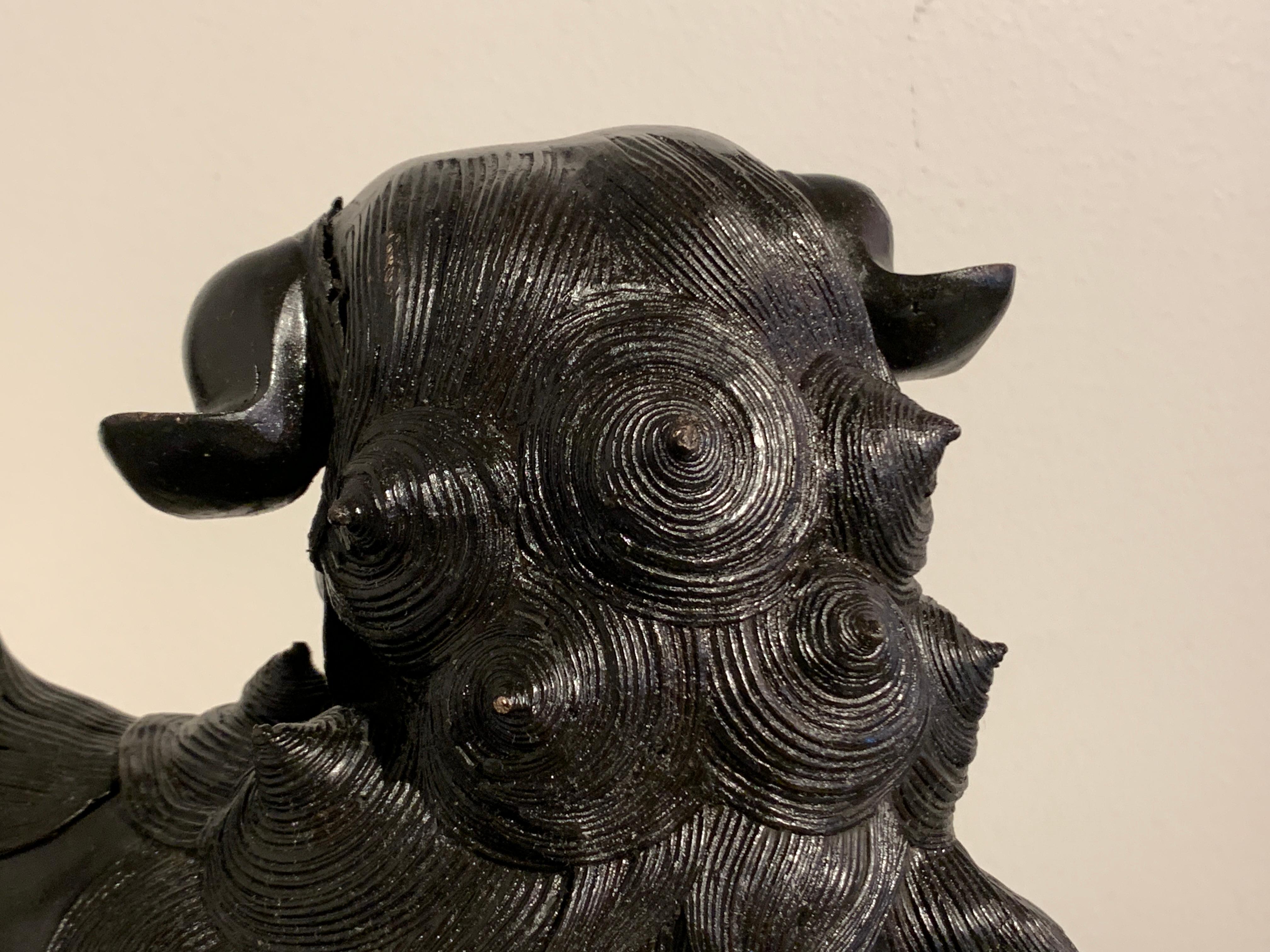 Japanese Bronze Shishi Koro, Foo Lion Censer, Taisho Period, 20th Century 3