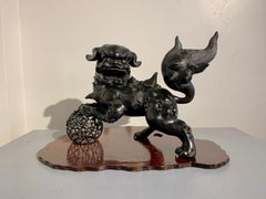 Japanese Bronze Shishi Koro, Foo Lion Censer, Taisho Period, 20th Century