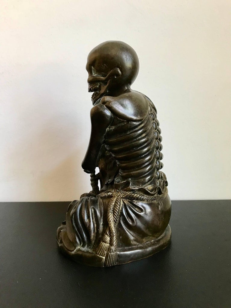Japanese Bronze Skeleton in Monks Robes at 1stDibs skeleton in robes