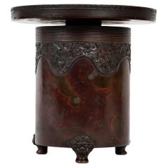 Japanese Bronze Tripod Vase with an Exquisite Patina
