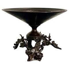 Japanese Bronze Usubata Ikebana Vessel, Meiji Period, Early 20th Century