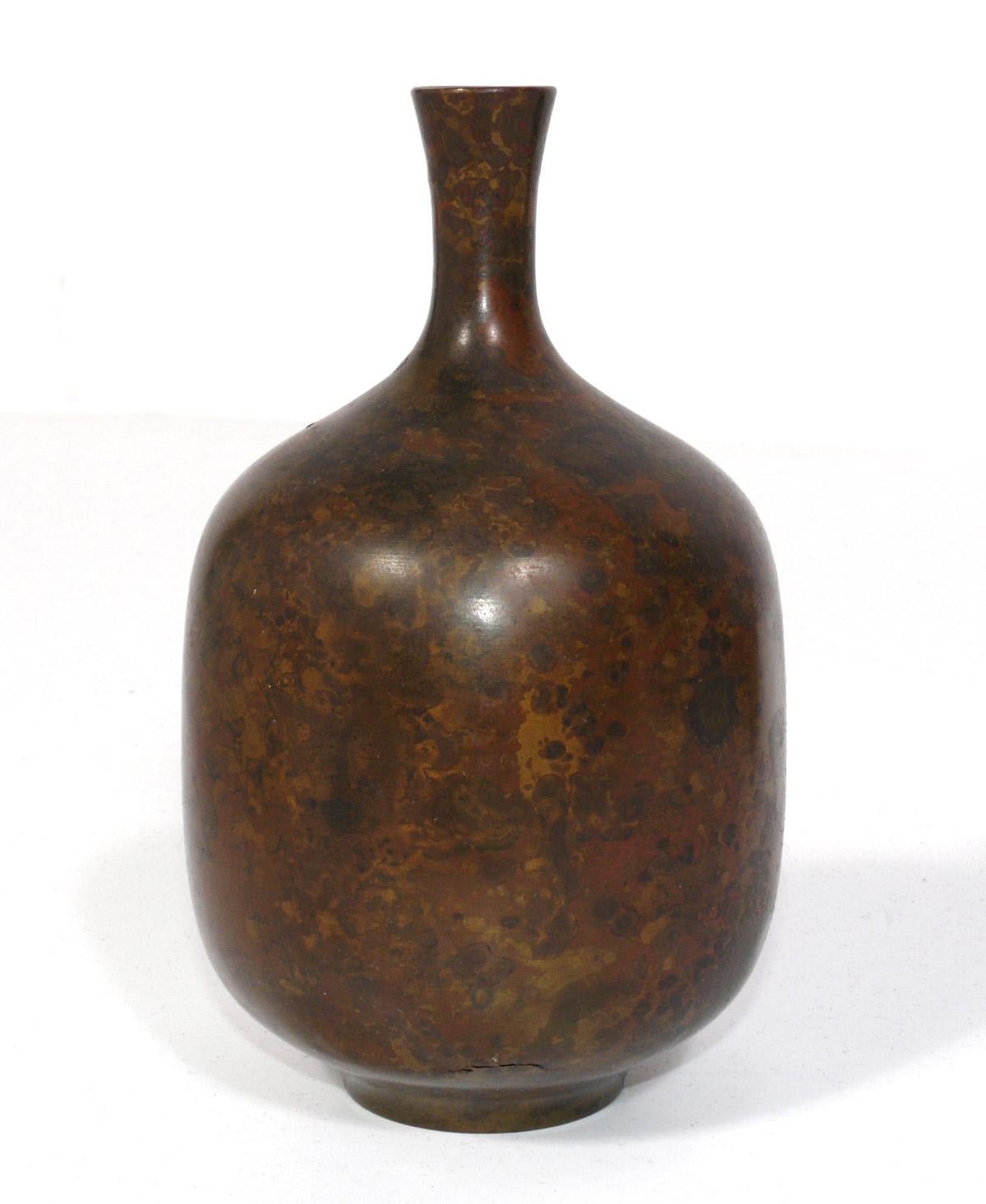 Mid-20th Century Japanese Bronze Vase Collection  