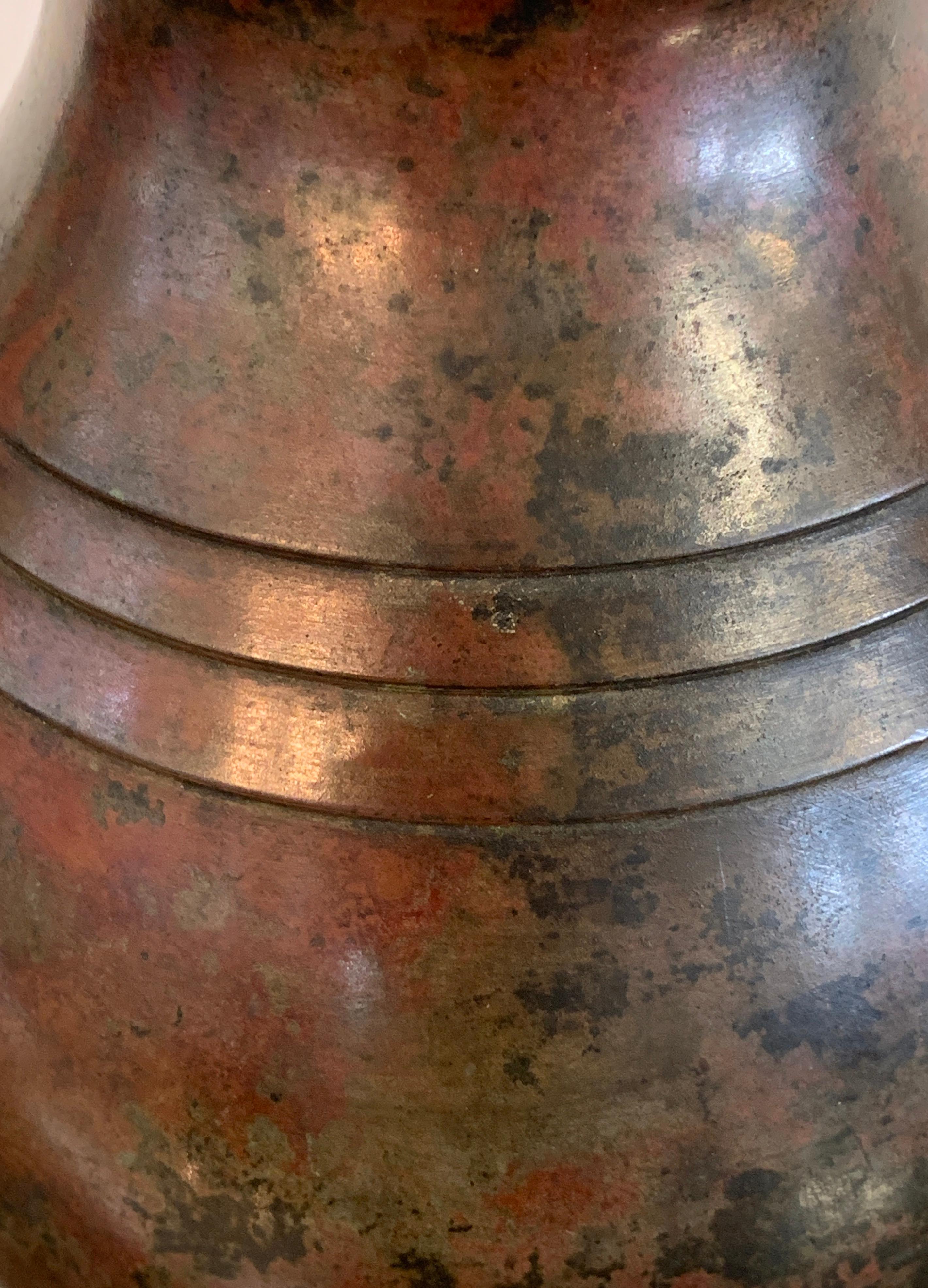 Japanese Bronze Vase In Good Condition In Palm Springs, CA