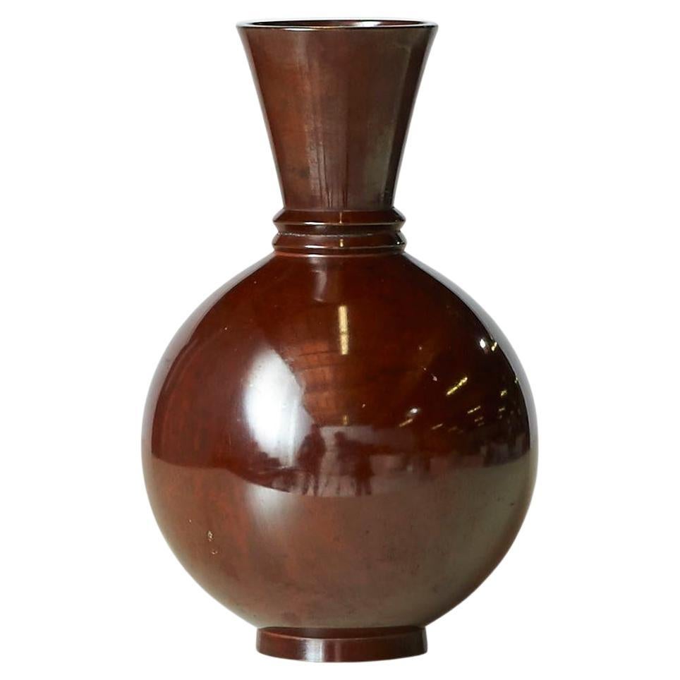 Japanese Bronze Vase For Sale