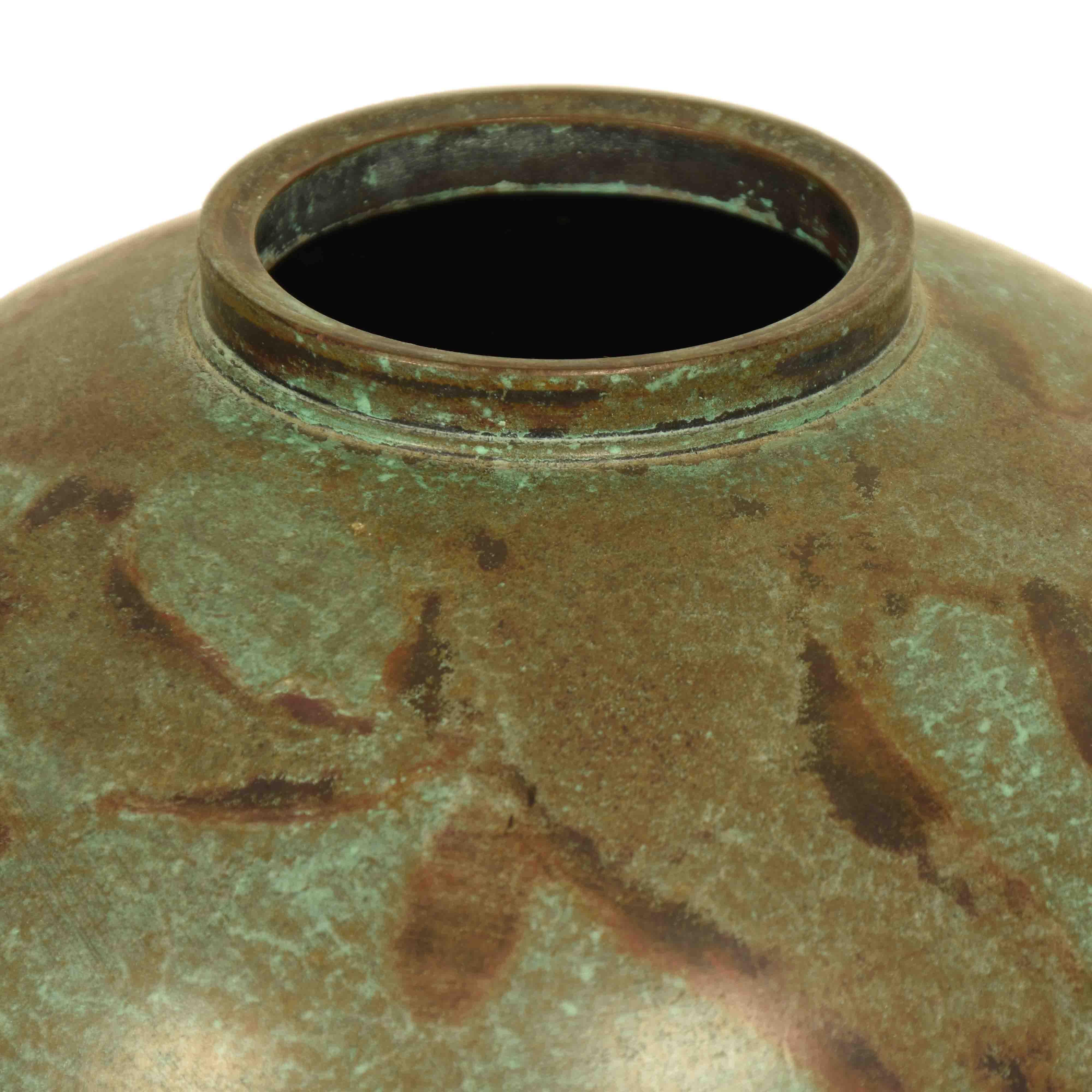 Japanese Bronze Vase From Takaoka In Good Condition In Prahran, Victoria