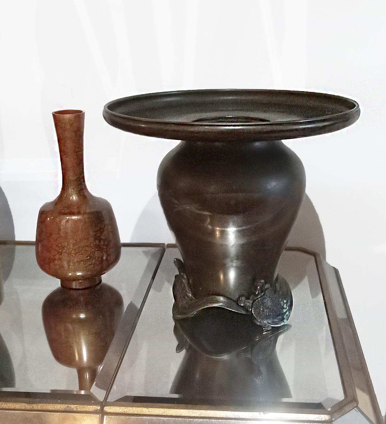 Japanese Bronze Vase, Meiji Period For Sale 13