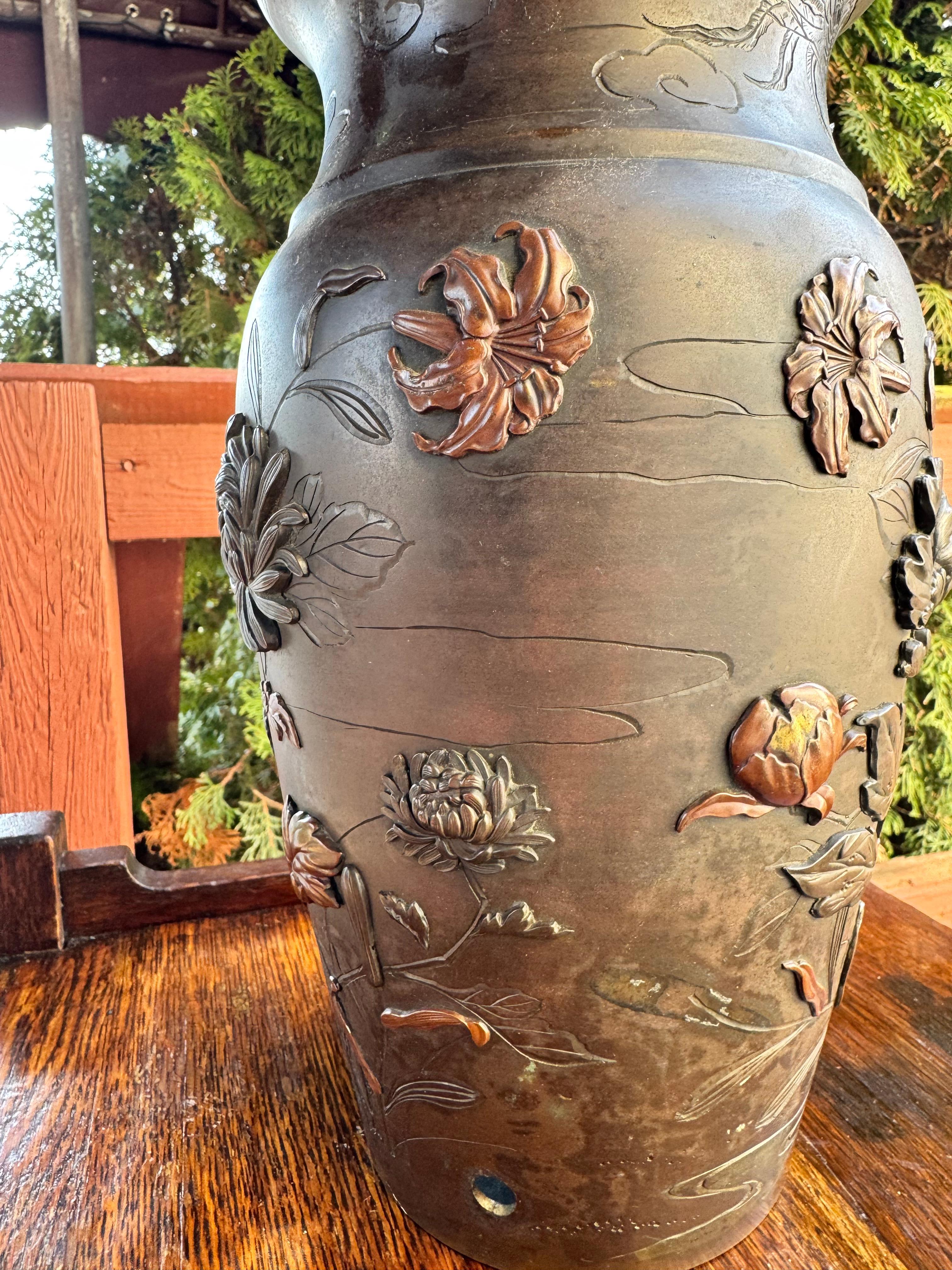 Giapponese Vaso di bronzo giapponese Arts & Crafts dell'epoca Stickley  - F8191 in vendita