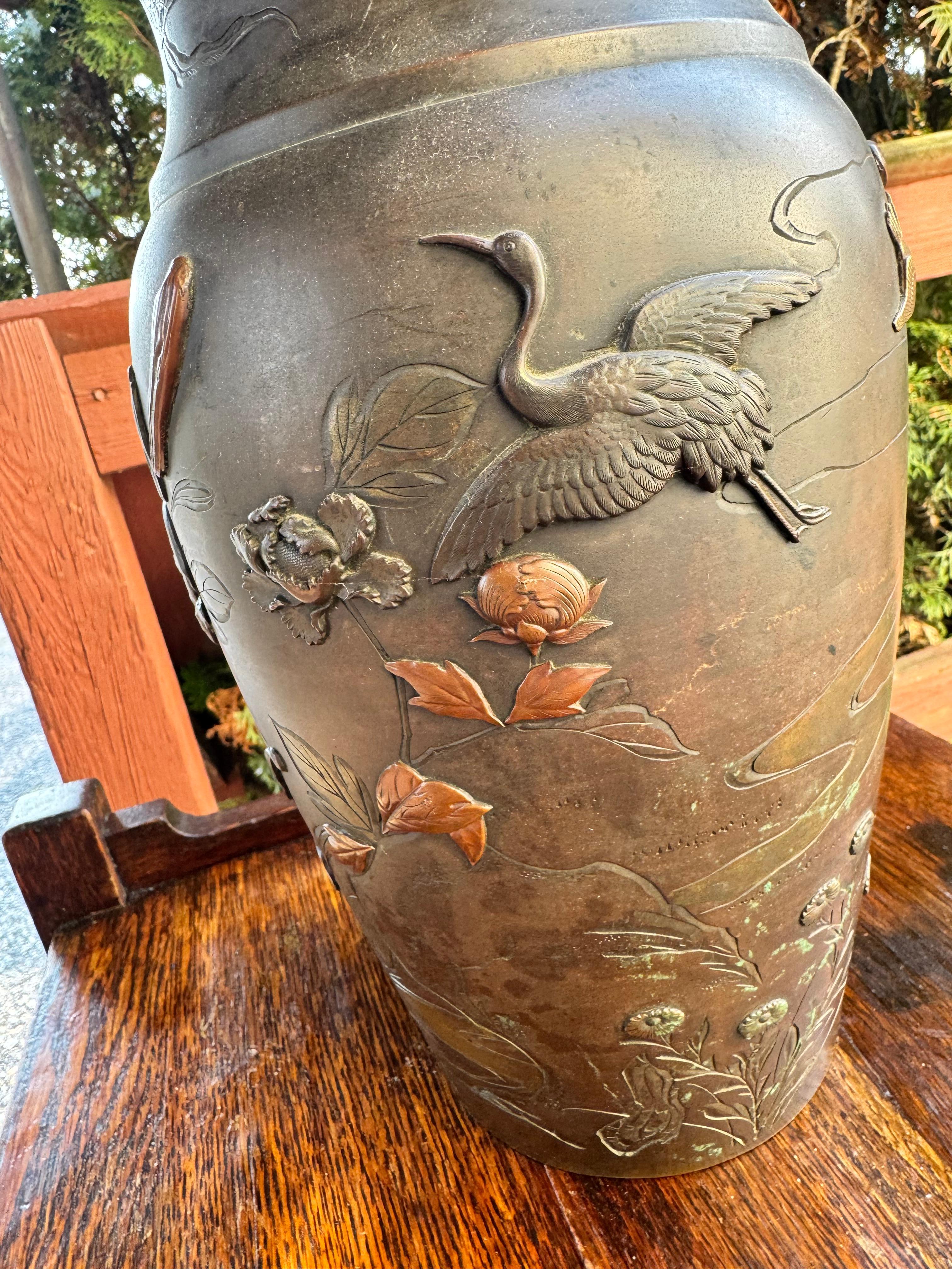 Vaso di bronzo giapponese Arts & Crafts dell'epoca Stickley  - F8191 In condizioni buone in vendita a Shamokin Dam, PA