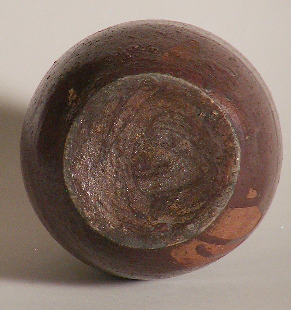Glazed Japanese Brown Tamba Ceramic Vase, 17th Century For Sale