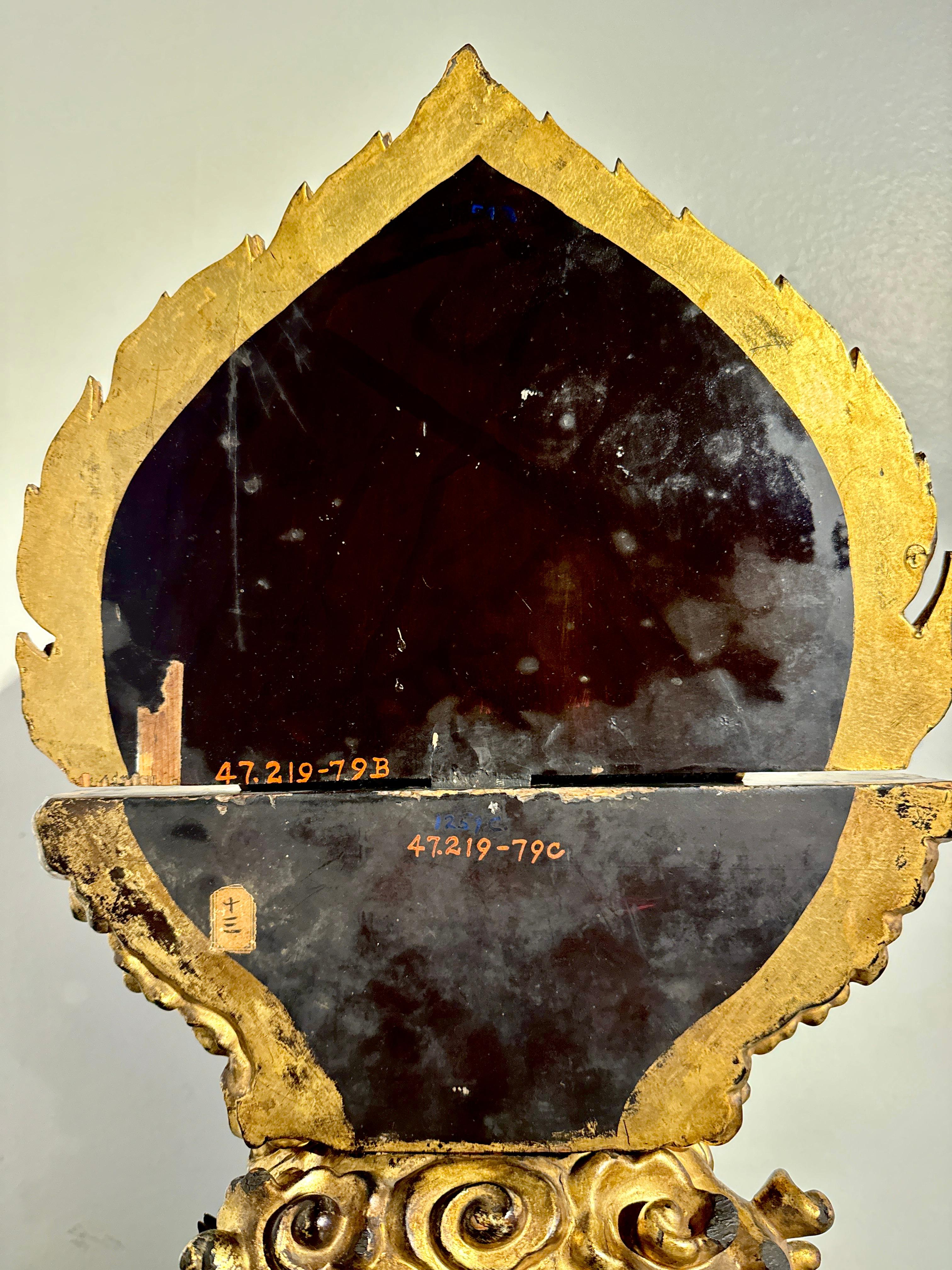 Japanese Buddhist Mirror and Dragon Stand, Edo Period, early 19th c, Japan For Sale 5