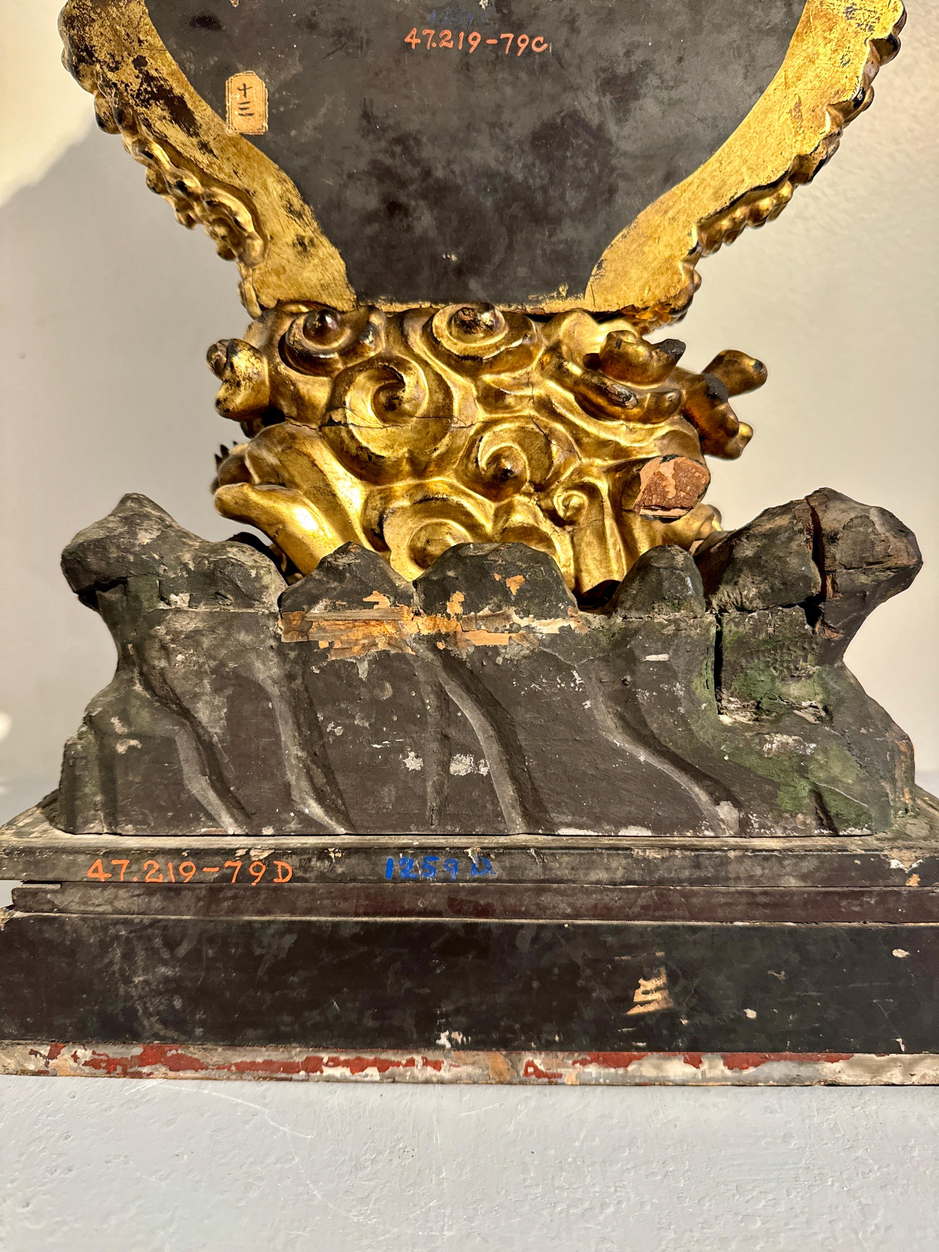 Japanese Buddhist Mirror and Dragon Stand, Edo Period, early 19th c, Japan For Sale 6