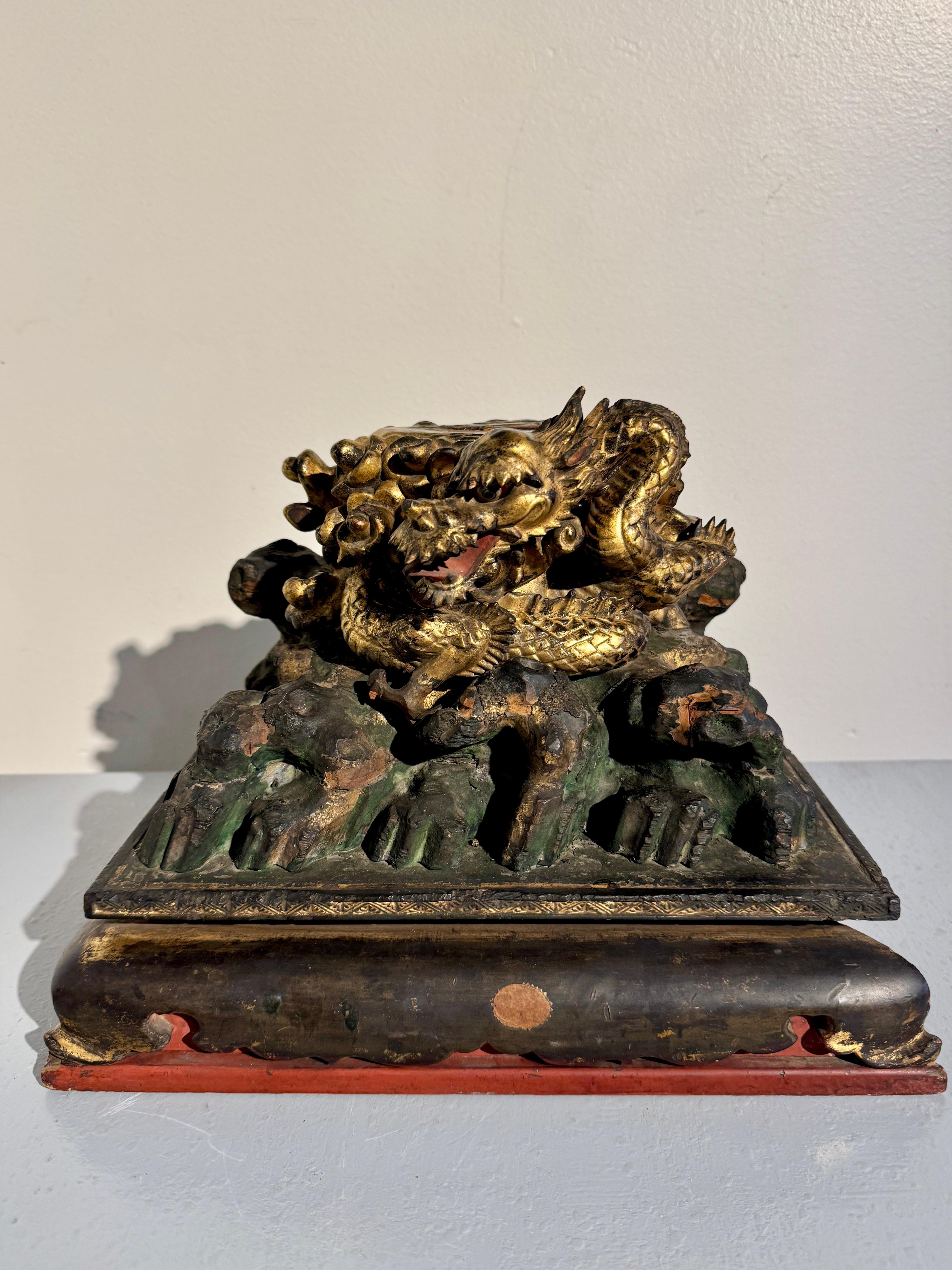 Japanese Buddhist Mirror and Dragon Stand, Edo Period, early 19th c, Japan For Sale 8