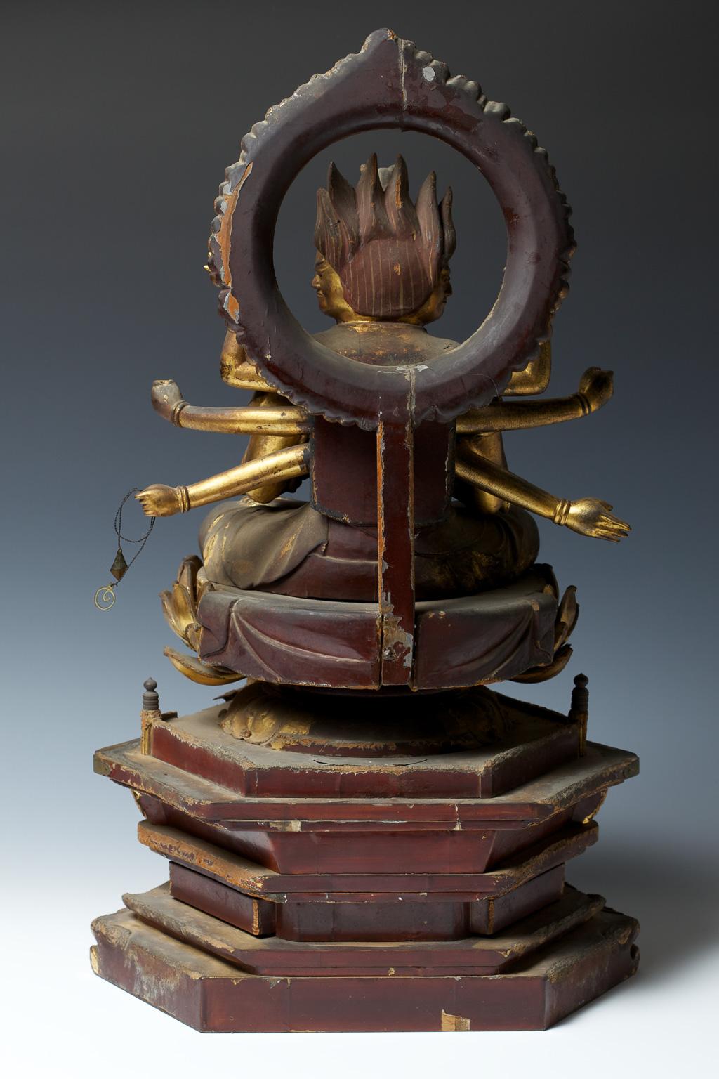 Japanese Buddhist Wooden Sculpture 'Bato Kannon', 17th Century 7