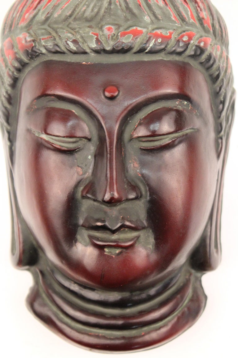 Japanese Bugaku Carved Wood Mask of a Bodhisattva at 1stDibs