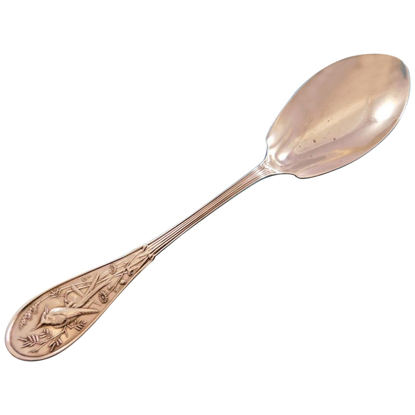 Japanese by Tiffany & Co. Sterling Silver Berry Serving Spoon Bird