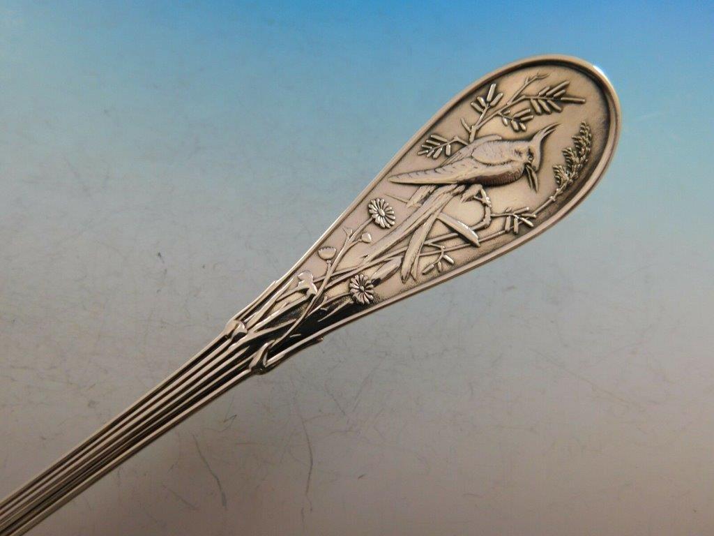 Japanese was designed in 1871, during the most innovative period in the history of Tiffany silver, and it is still one of the most popular of all Tiffany patterns. Japanese was the first Tiffany pattern to introduce silver decorated in the Japanese