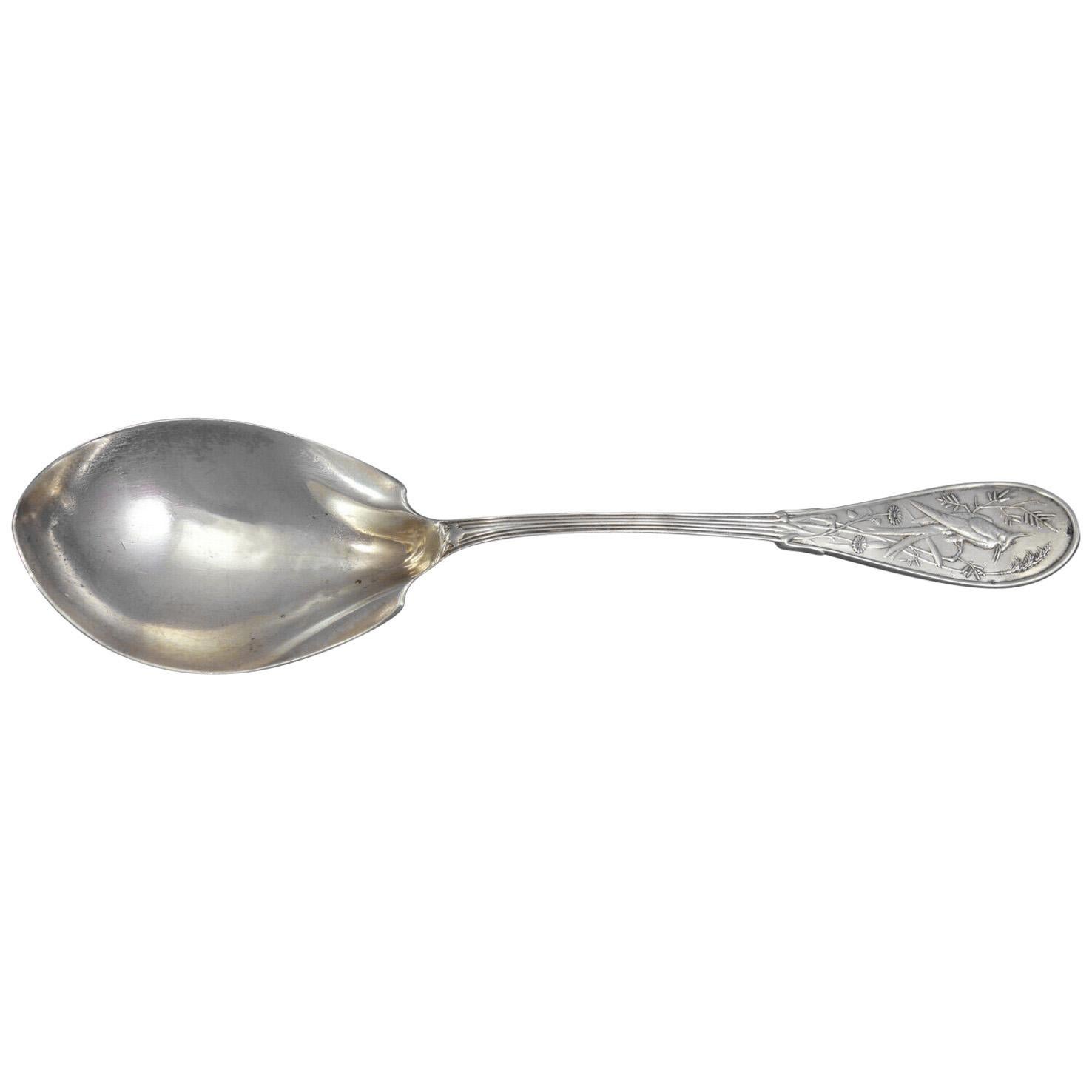 Japanese by Tiffany & Co. Sterling Silver Berry Spoon Worn Serving