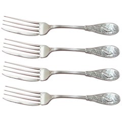Japanese by Tiffany & Co. Sterling Silver Fish Fork Set 4-Piece AS Custom Made