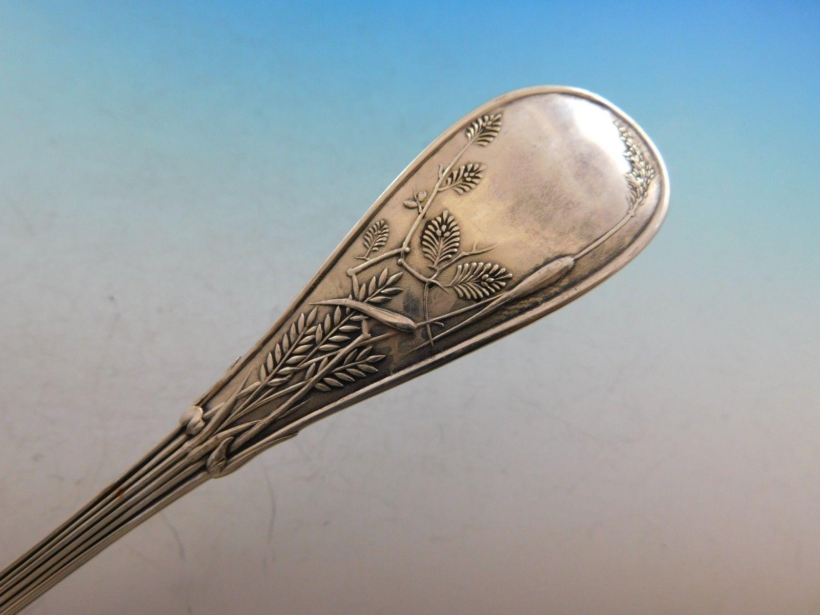 20th Century Japanese by Tiffany & Co. Sterling Silver Pea Spoon Gold-Washed Bird