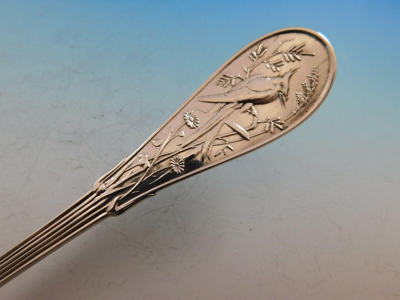 20th Century Japanese by Tiffany & Co. Sterling Silver Salad Serving Fork Bird Motif
