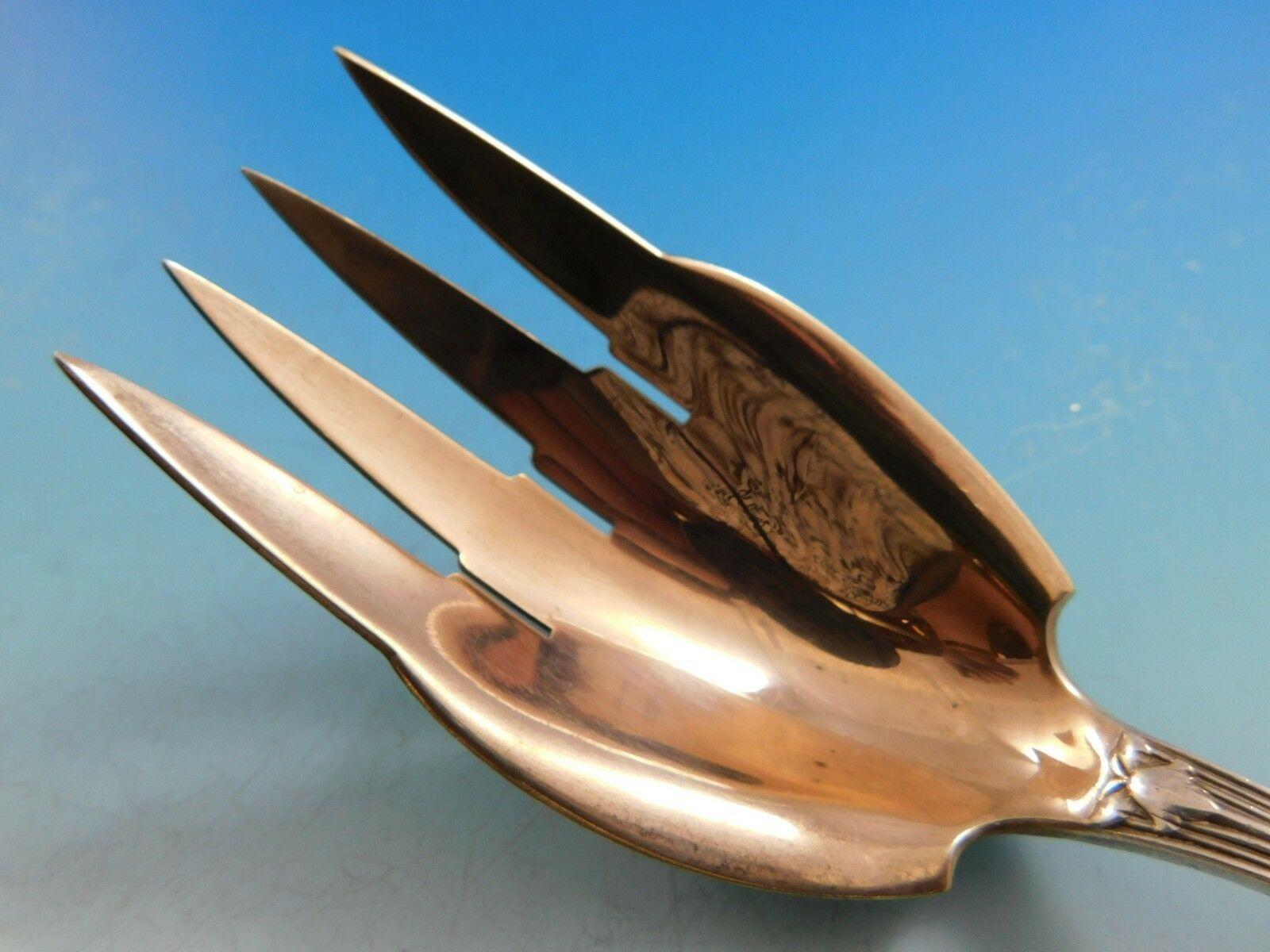 Japanese by Tiffany and Co. Sterling Silver Salad Serving Set 2pc Rose Gold In Excellent Condition In Big Bend, WI