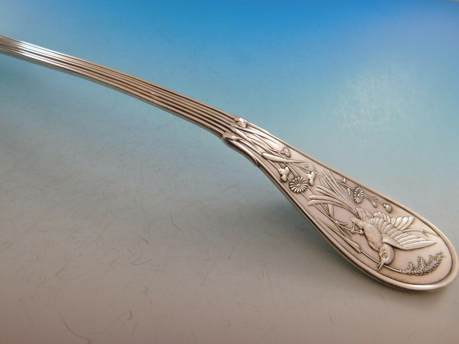 Stunning sterling silver soup ladle measuring 12 3/4