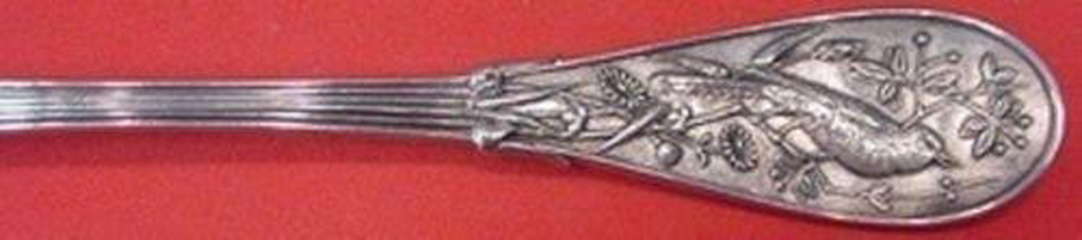 Poussoir à nourriture pour bébé en argent sterling fait sur commande 4 1/4