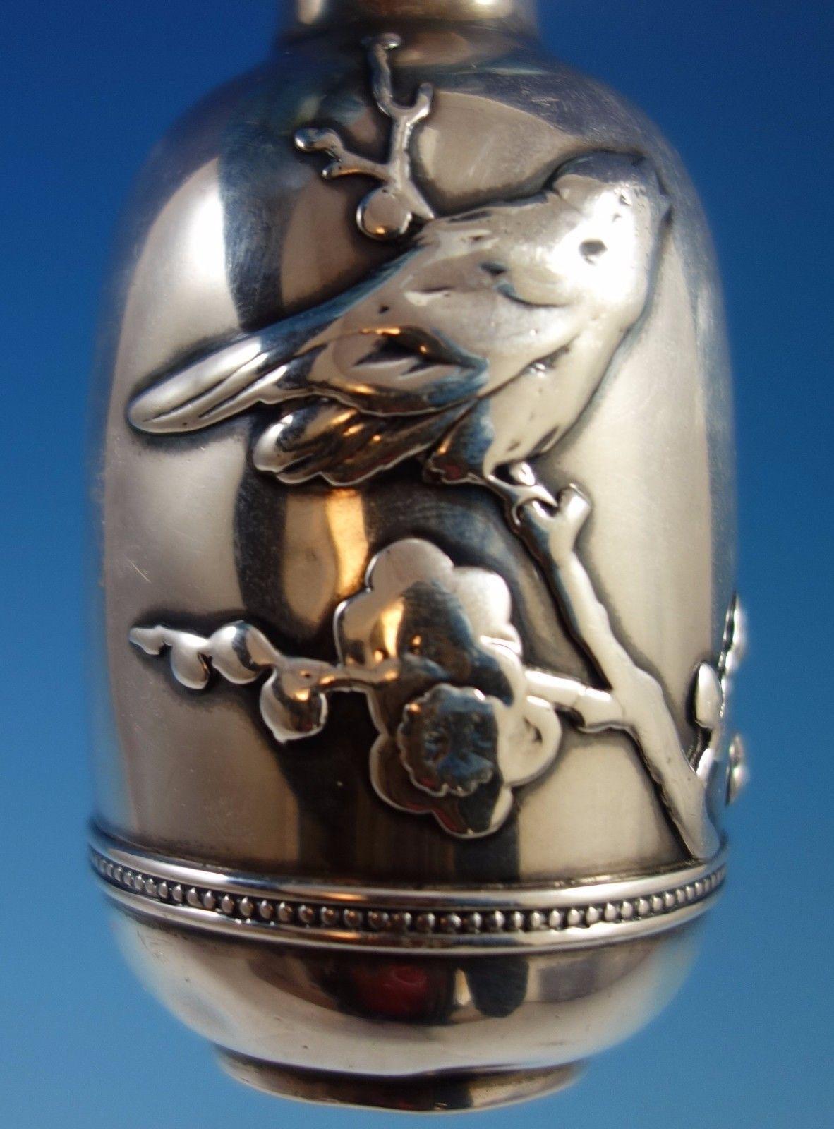 American Japanese by Tiffany & Co. Sterling Silver Bud Vase Bird Bug #3566