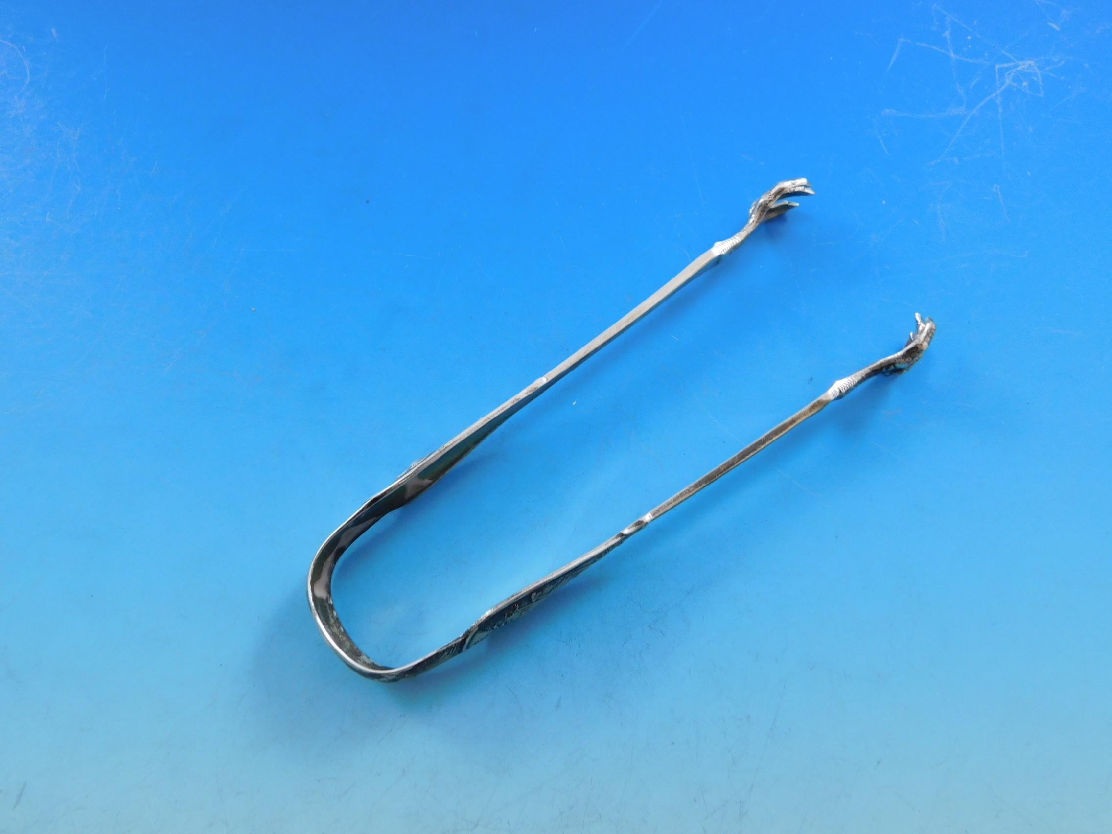 Japanisches japanisches Sterlingsilber-Besteckset von Tiffany Co 111 Teile Audubon Vögel 5