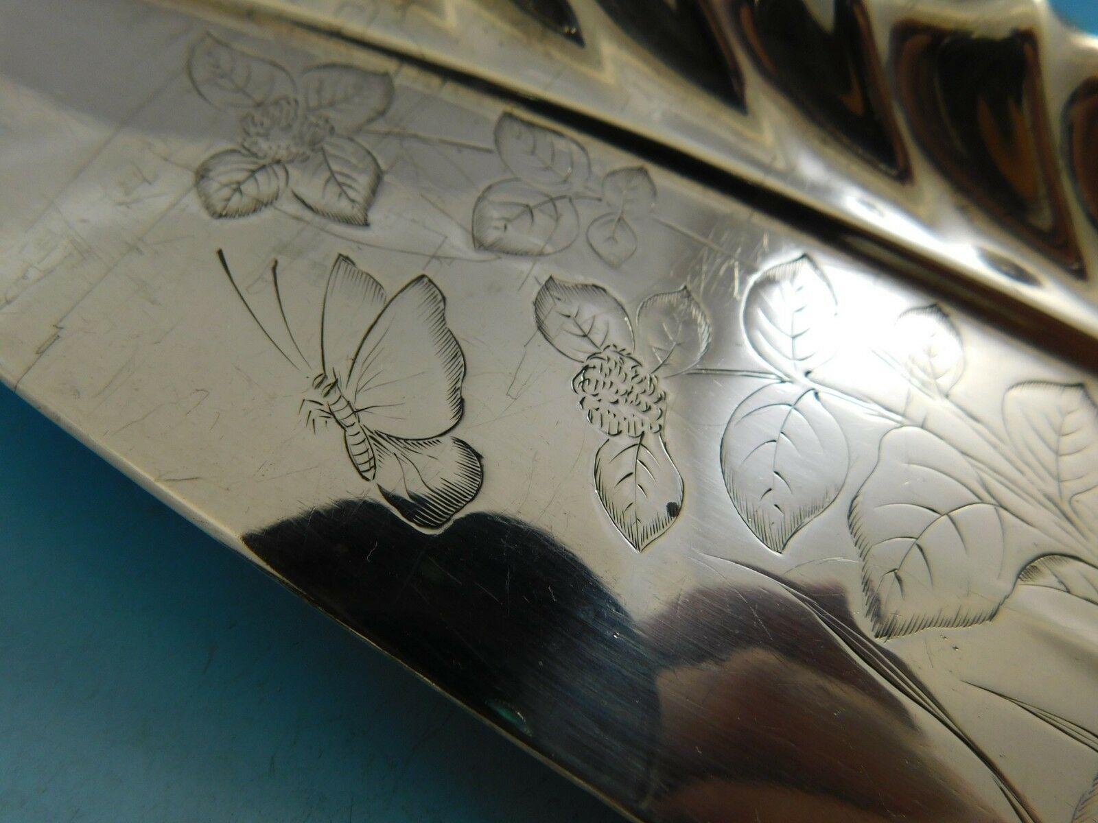 Japanese by Tiffany Sterling Silver Crumber Butterfly and Floral Motif 1