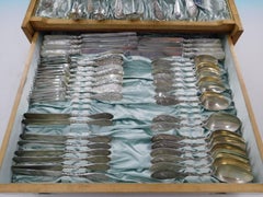 Japanese by Whiting Sterling Silver Flatware Set 8 Service 53 pc Aesthetic Birds