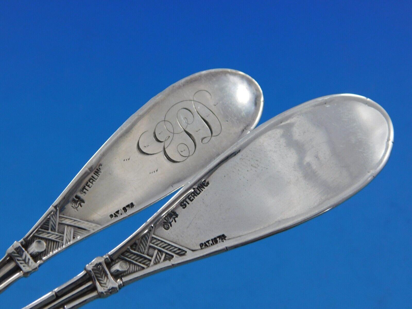 Japanese by Whiting Set di posate in argento Sterling 8 Servizio 53 pezzi Uccelli Estetici in vendita 3