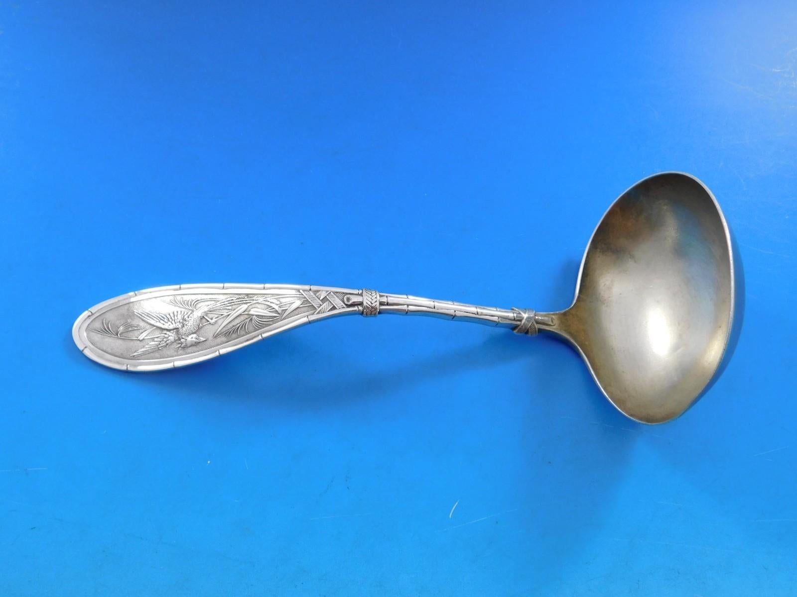 Juego de Cubiertos Japoneses de Plata de Ley Whiting 8 Servicios 58 pzas Estética Pájaros en Excelente estado para la venta en Big Bend, WI