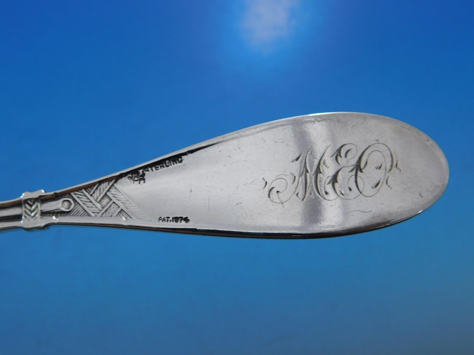 Juego de Cubiertos Japoneses de Plata de Ley Whiting 8 Servicios 58 pzas Estética Pájaros Plata esterlina en venta