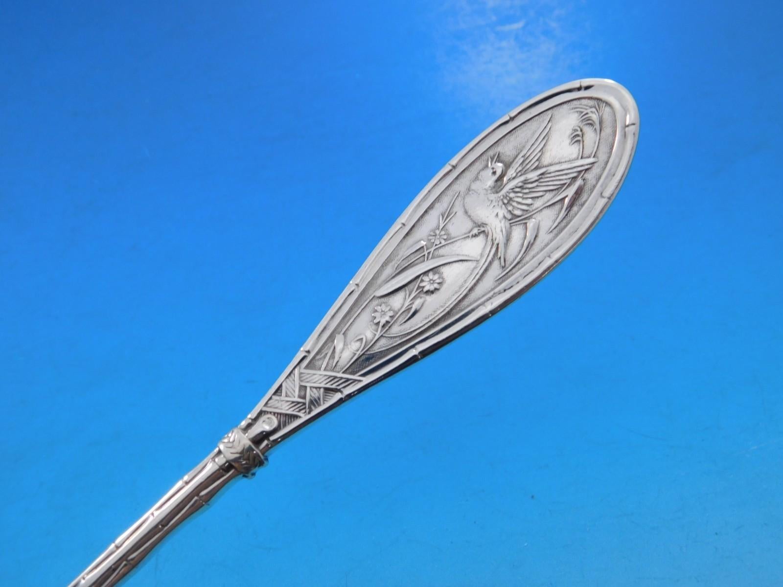 Juego de Cubiertos Japoneses de Plata de Ley Whiting 8 Servicios 58 pzas Estética Pájaros en venta 2