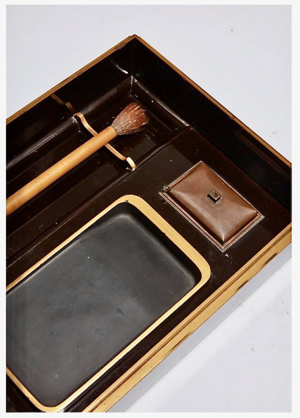 Wood Japanese Calligraphy Box For Sale